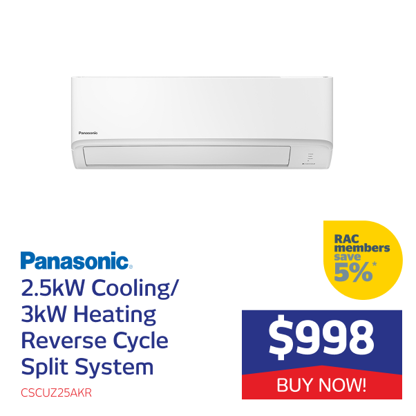 2.5kW/3kW Reverse Cycle Split System