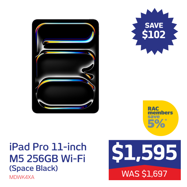 iPad Pro 11-inch M5 256GB Wi-Fi (Space Black)