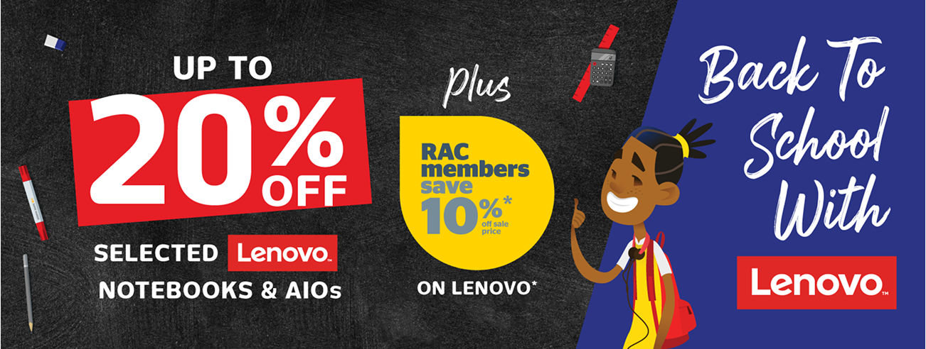 RAC Double Discount On Lenovo/Back to School