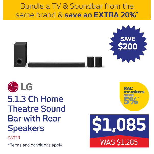 5.1.3ch Home Theatre Sound Bar with Rear Speakers