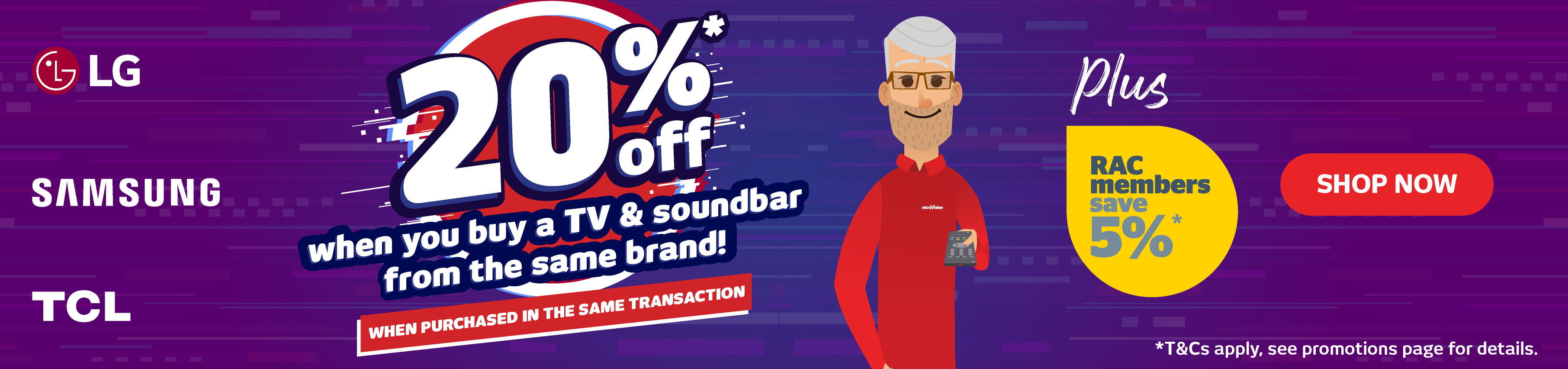 20% Off TV & Soundbar Bundles