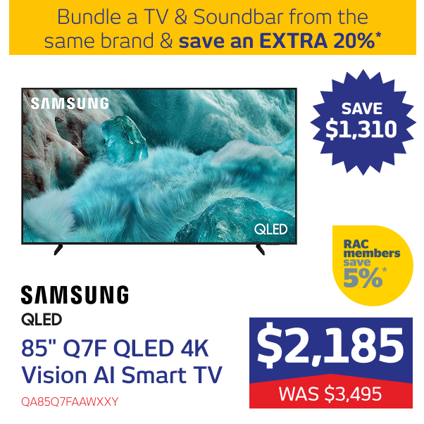 85" Q7F QLED 4K Vision AI Smart TV