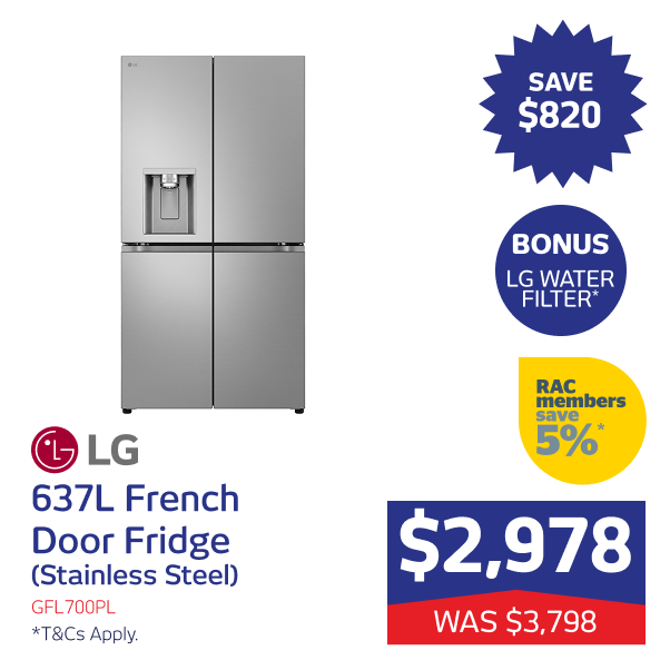 637L French Door Fridge (Stainless Steel)