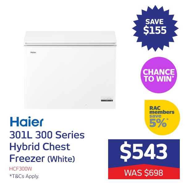 301L 300 Series Hybrid Chest Freezer (White)
