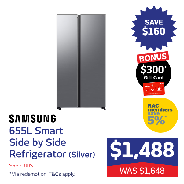 655L Smart Side by Side Refrigerator (Silver)