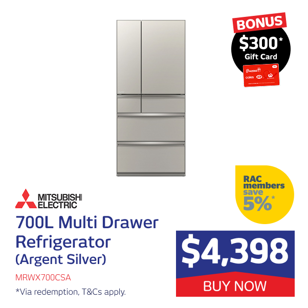700L Multi Drawer Refrigerator (Argent Silver)