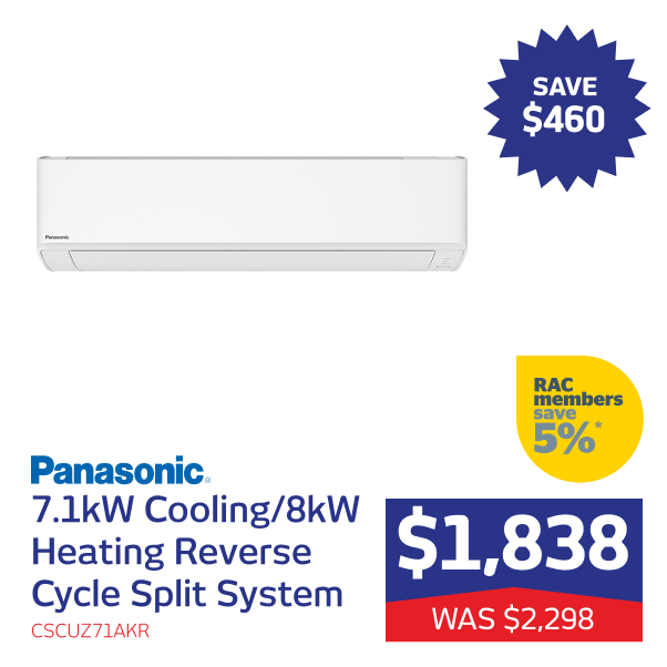 7.1kW/8kW Reverse Cycle Split System