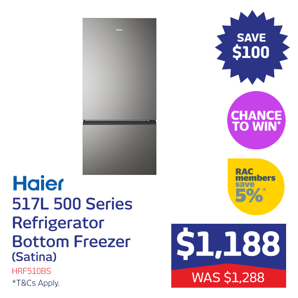 517L 500 Series Refrigerator Bottom Freezer (Satina)