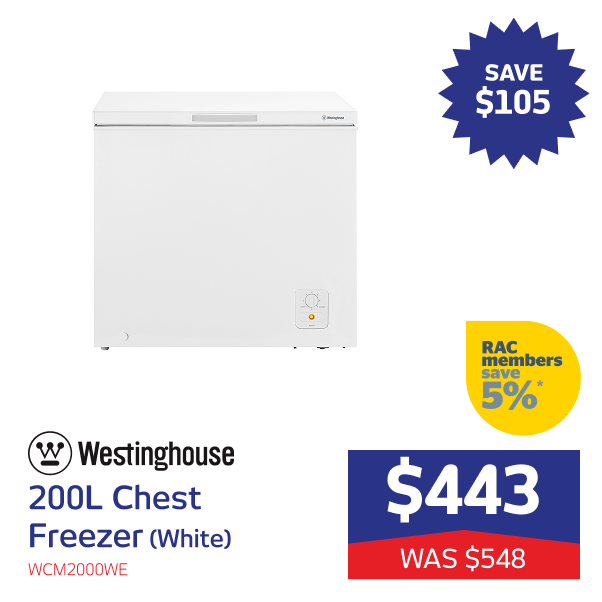 200L Chest Freezer (White)