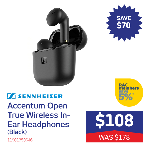 Accentum Open True Wireless In-Ear Headphones (Black)