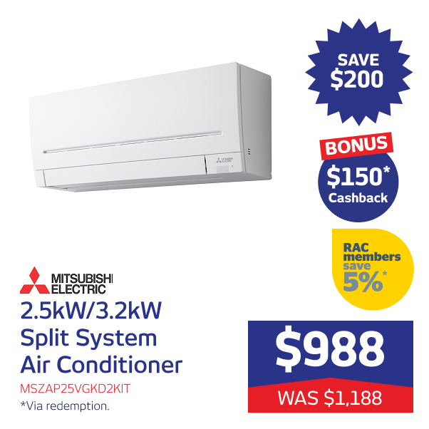 2.5kW/3.2kW Split System Air Conditioner