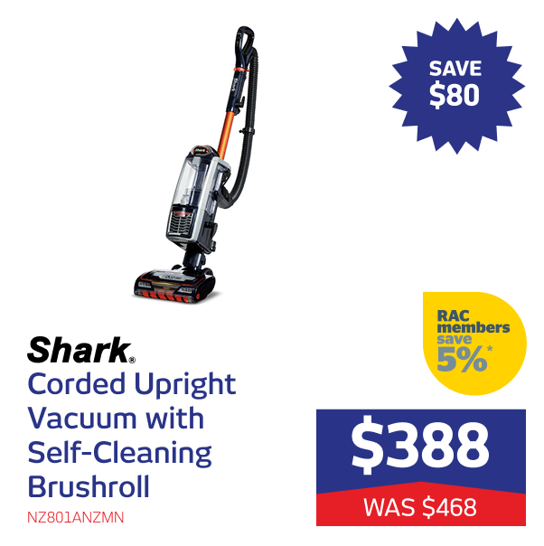 Corded Upright Vacuum with Self-Cleaning Brushroll