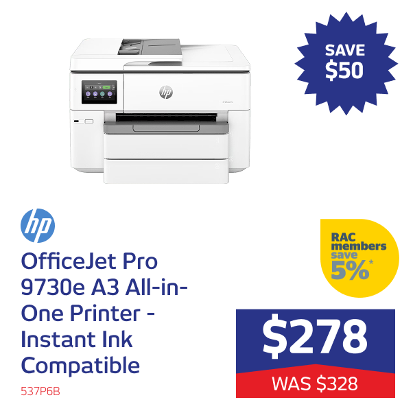 OfficeJet Pro 9730e A3 All-in-One Printer - Instant Ink Compatible