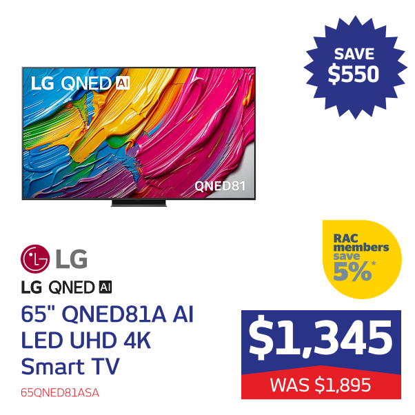 65" QNED81A AI LED UHD 4K Smart TV
