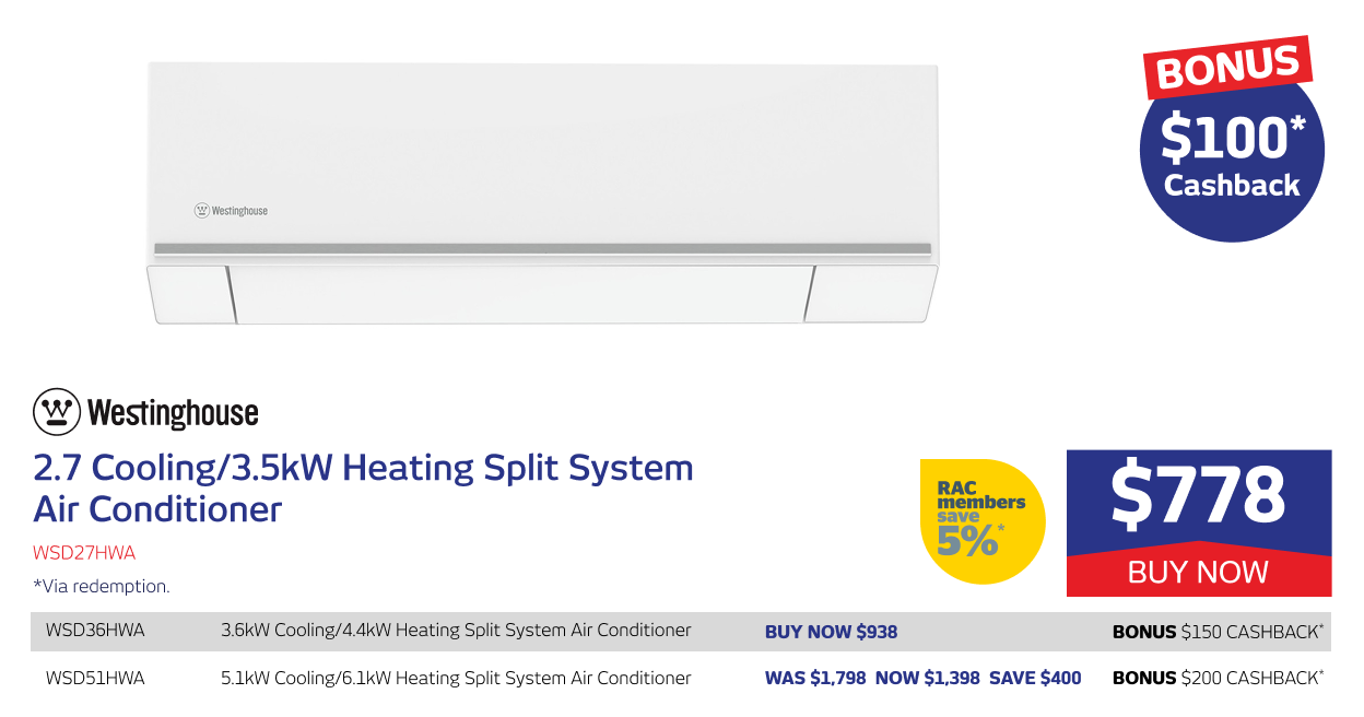 2.7/3.5kW Split System Air Conditioner