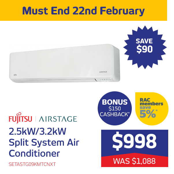 2.5kW/3.2kW Lifestyle Next Inverter Split System