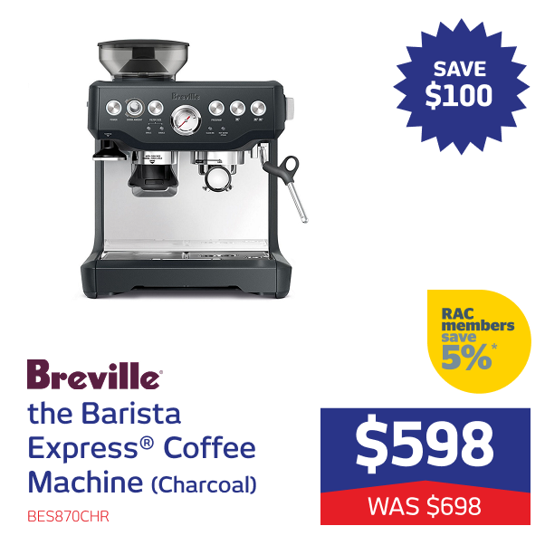 the Barista Express&reg; Coffee Machine (Charcoal)