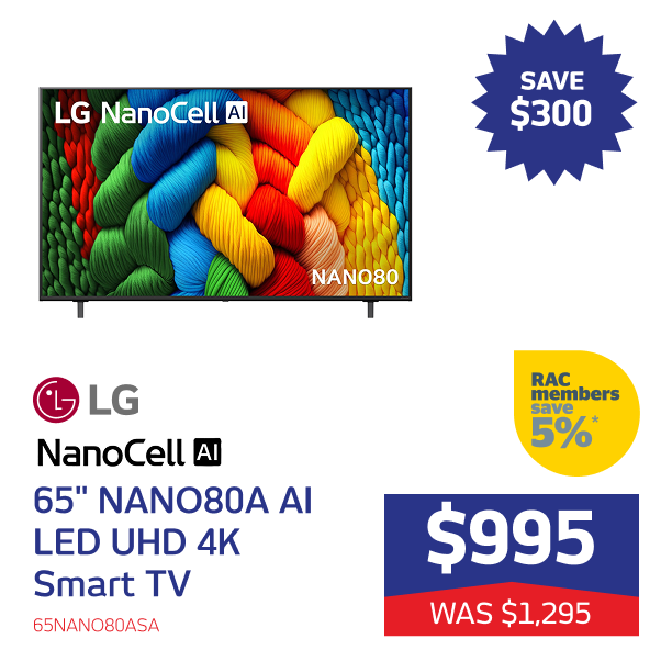 65" NANO80A AI LED UHD 4K Smart TV
