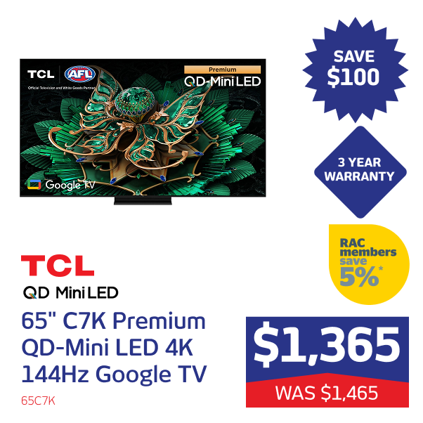 65" C7K Premium QD-Mini LED 4K 144Hz Google TV