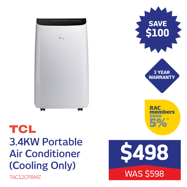 3.4KW Portable Air Conditioner (Cooling Only)