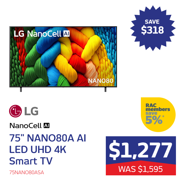 75" NANO80A AI LED UHD 4K Smart TV