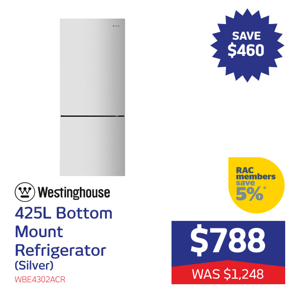 425L Bottom Mount Fridge (Silver)