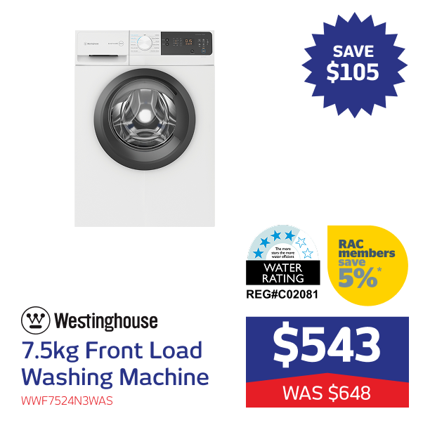 7.5kg Front Load Washing Machine