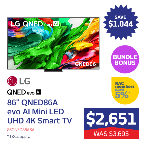 86" QNED86A evo AI Mini LED UHD 4K Smart TV