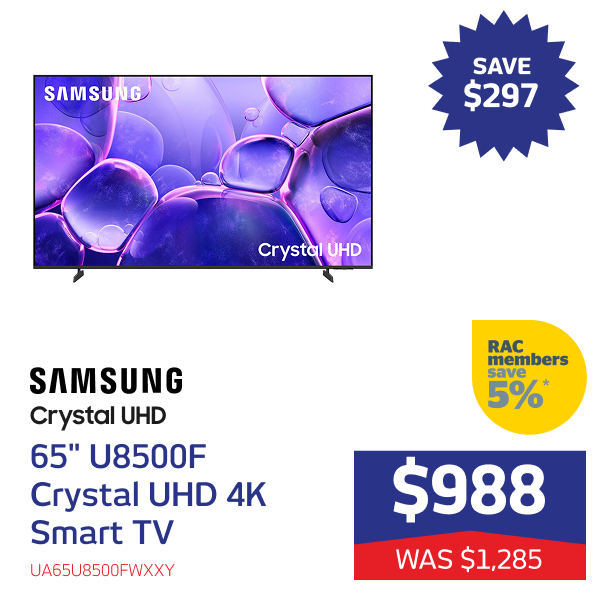65" U8500F Crystal UHD 4K Smart TV