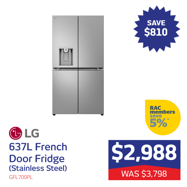 637L French Door Fridge (Stainless Steel)