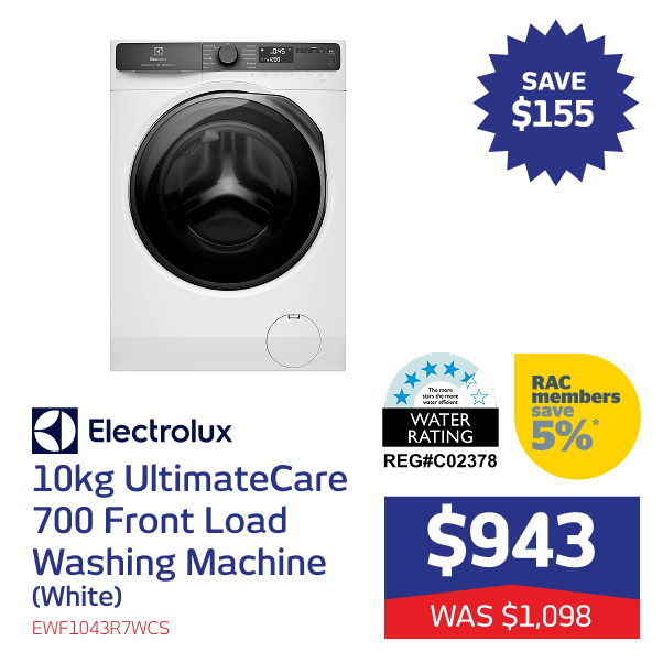 10kg UltimateCare 700 Front Load Washing Machine (White)