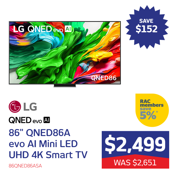 86" QNED86A evo AI Mini LED UHD 4K Smart TV