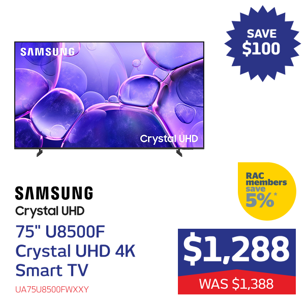 75" U8500F Crystal UHD 4K Smart TV