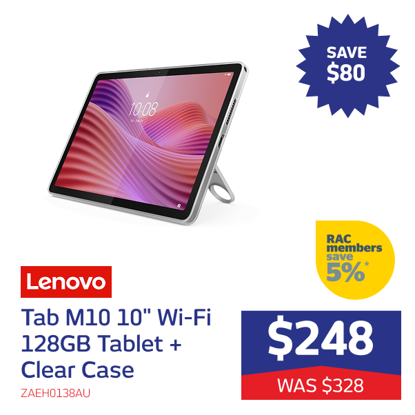 Tab 10.1" Wi-Fi 128GB + Clear Case