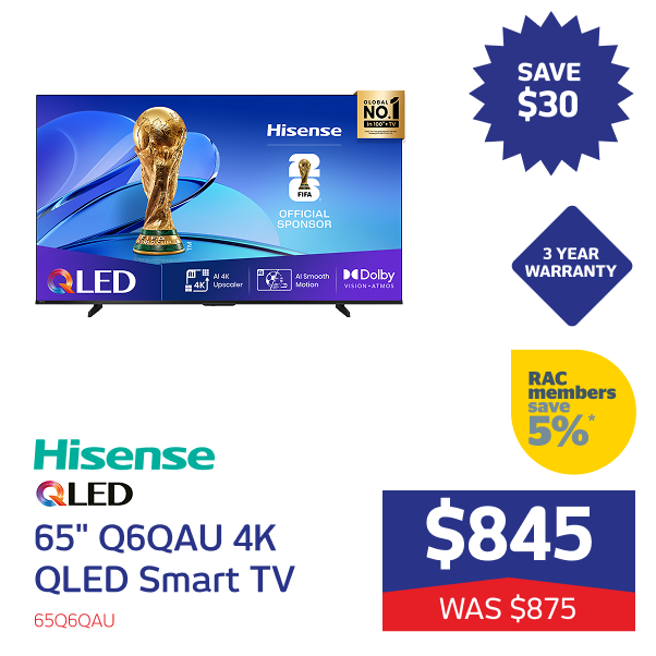 65" Q6QAU 4K QLED Smart TV