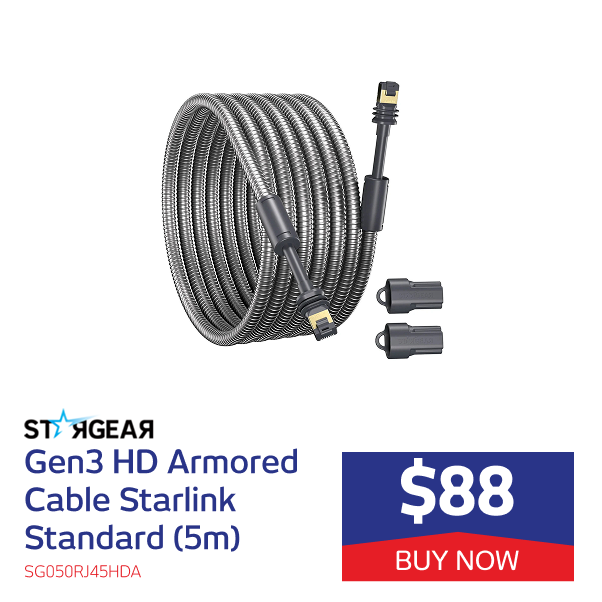 Gen3 HD Armored Cable Starlink Standard (5m)
