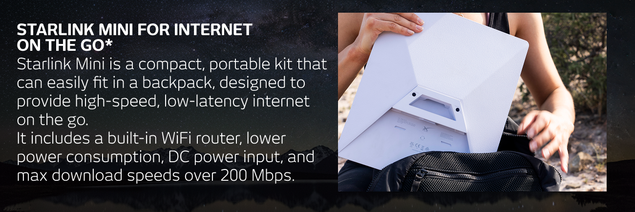 Starlink Mini for internet on the go