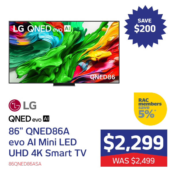 86" QNED86A evo AI Mini LED UHD 4K Smart TV