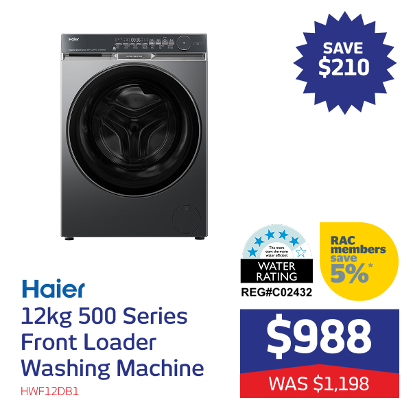 12kg 500 Series Front Loader Washing Machine