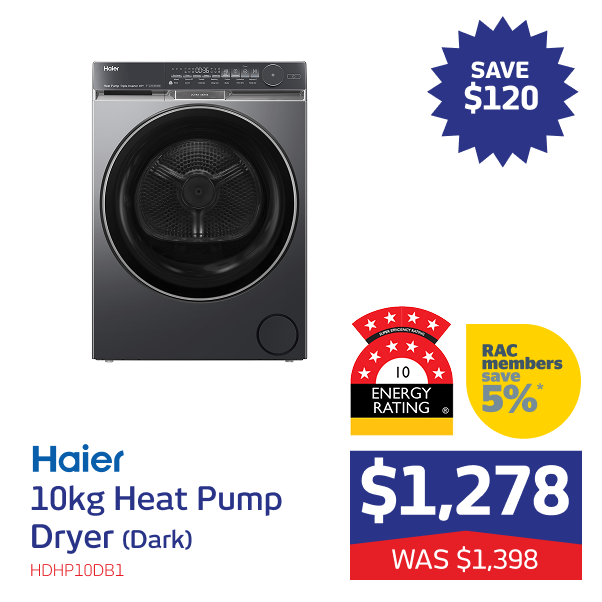 10kg Heat Pump Dryer (Dark)