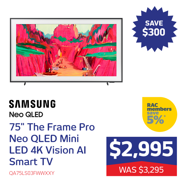 75" The Frame Pro Neo QLED Mini LED 4K Vision AI Smart TV