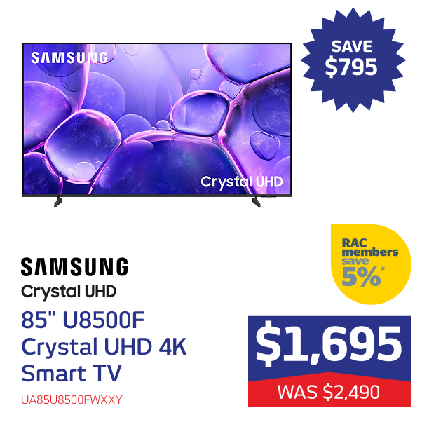 85" U8500F Crystal UHD 4K Smart TV