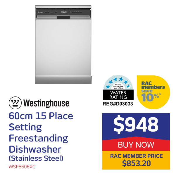 60cm 15 Place Setting Freestanding Dishwasher (Stainless Steel)