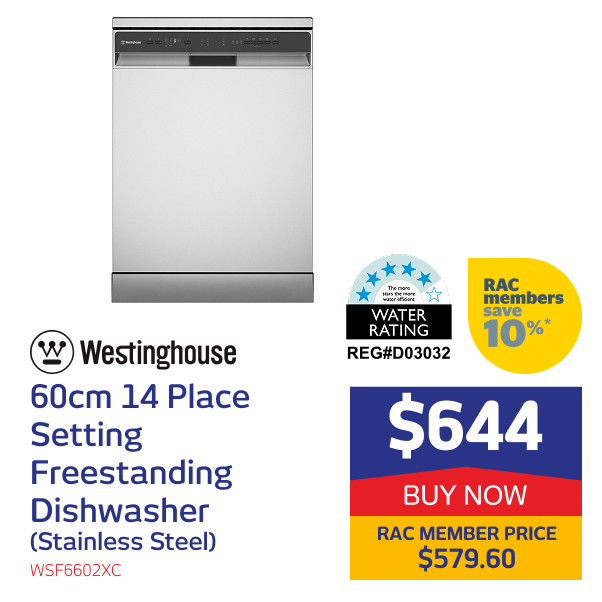 60cm 14 Place Setting Freestanding Dishwasher (Stainless Steel)