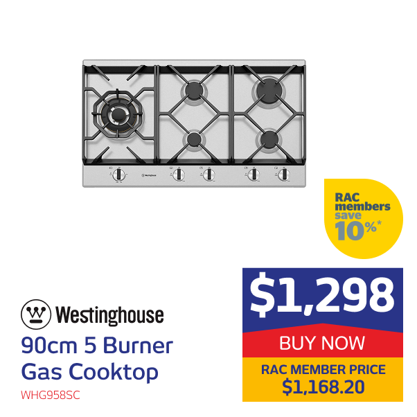90cm 5 Burner Gas Cooktop
