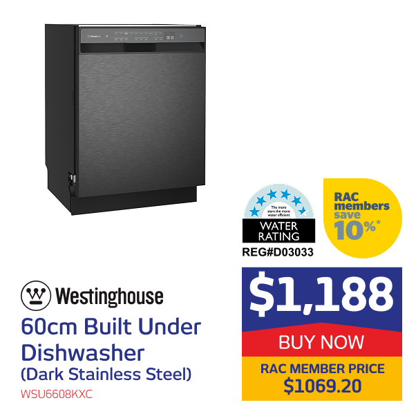 60cm Built Under Dishwasher (Dark Stainless Steel)