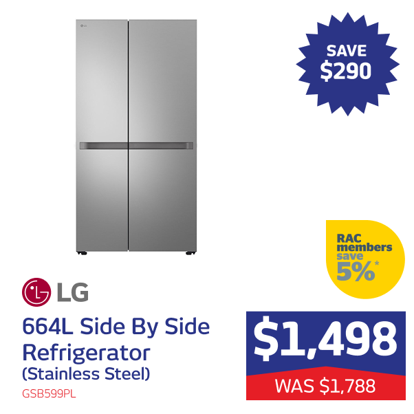 664L Side By Side Refrigerator (Stainless Steel)