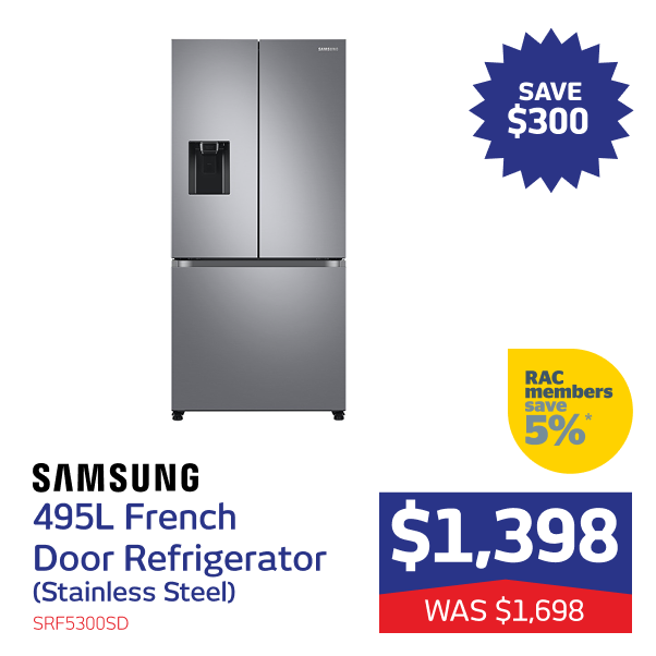 495L French Door Refrigerator (Stainless Steel)