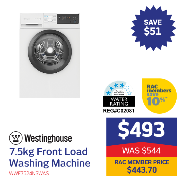 7.5kg Front Load Washing Machine
