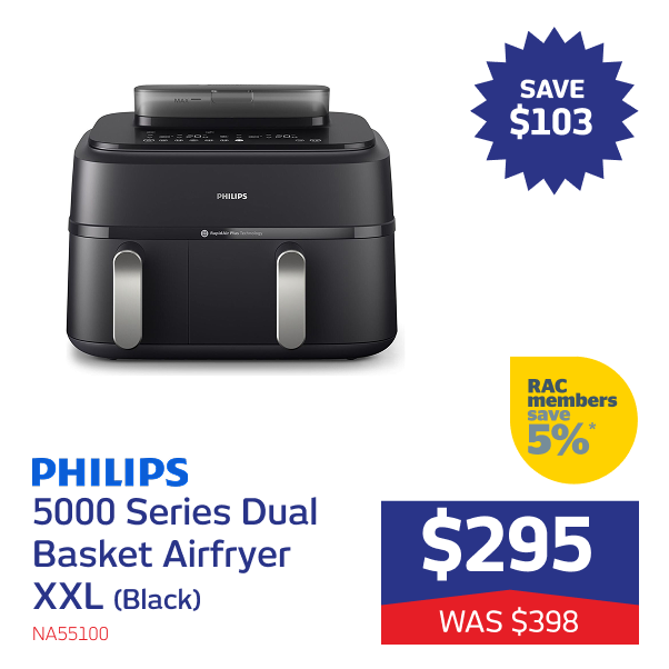 5000 Series Dual Basket Airfryer XXL (Black)